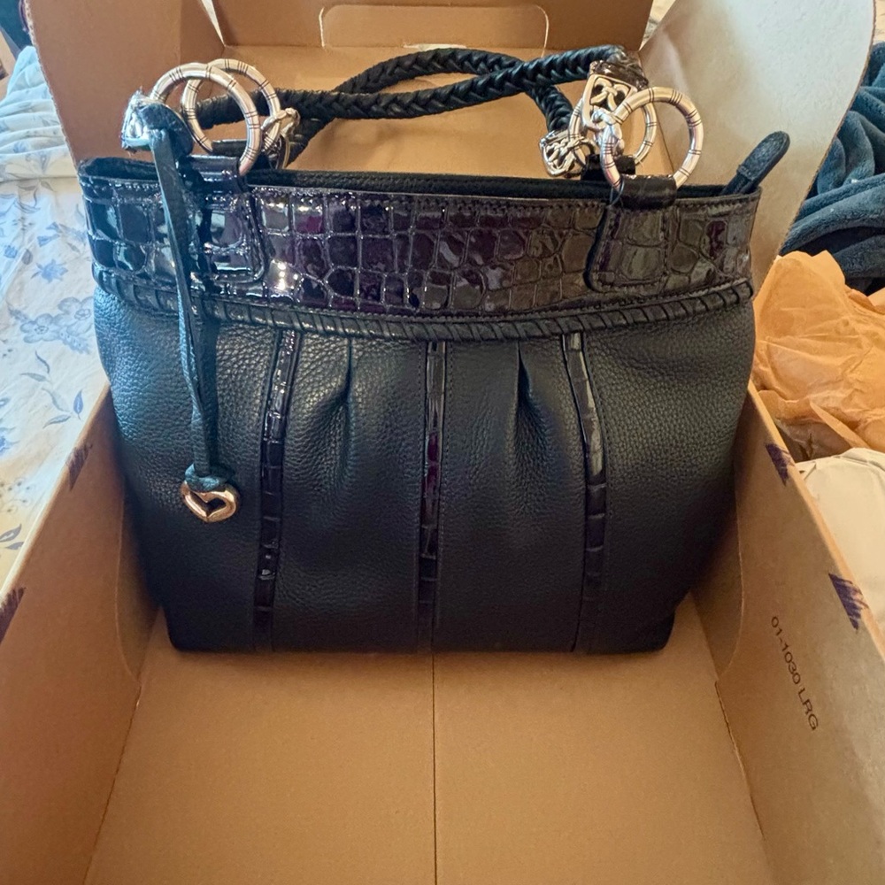 Brighton Navy and Silver Shoulder Bag